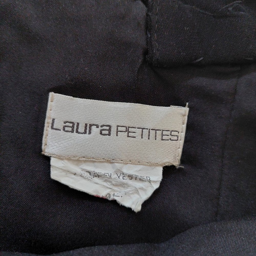 Laura Sheath Dress with Baby Pink Ribbon Detail Size 4-6/S Black/Pink - Picture 5 of 8